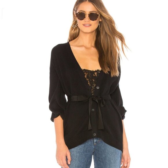 NWT Joie Ferlinka Wrap Sweater Black Small L97 - Picture 8 of 8